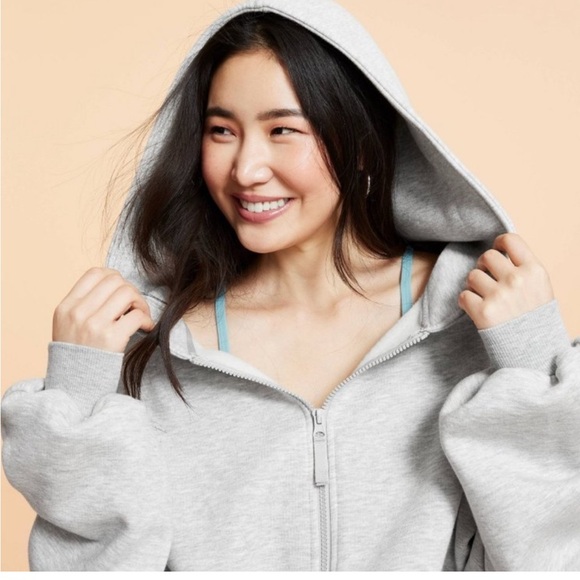 Blogilates x Target - Women's Marshmallow Full Zip Hooded Sweatshirt -Size Small - Picture 1 of 5